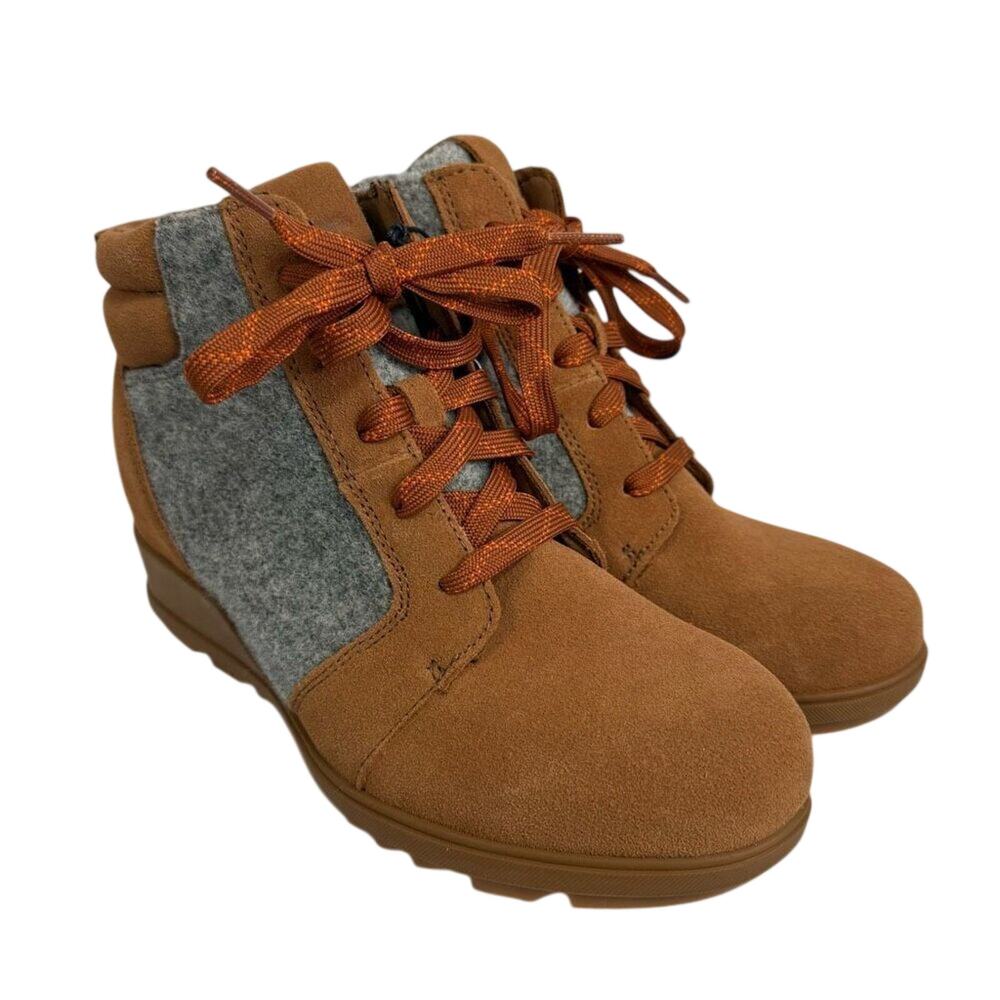 Sorel Evie Women’s Boots Size 7.5 Waterproof Wedge Suede NEW # box 19 - Picture 12 of 14